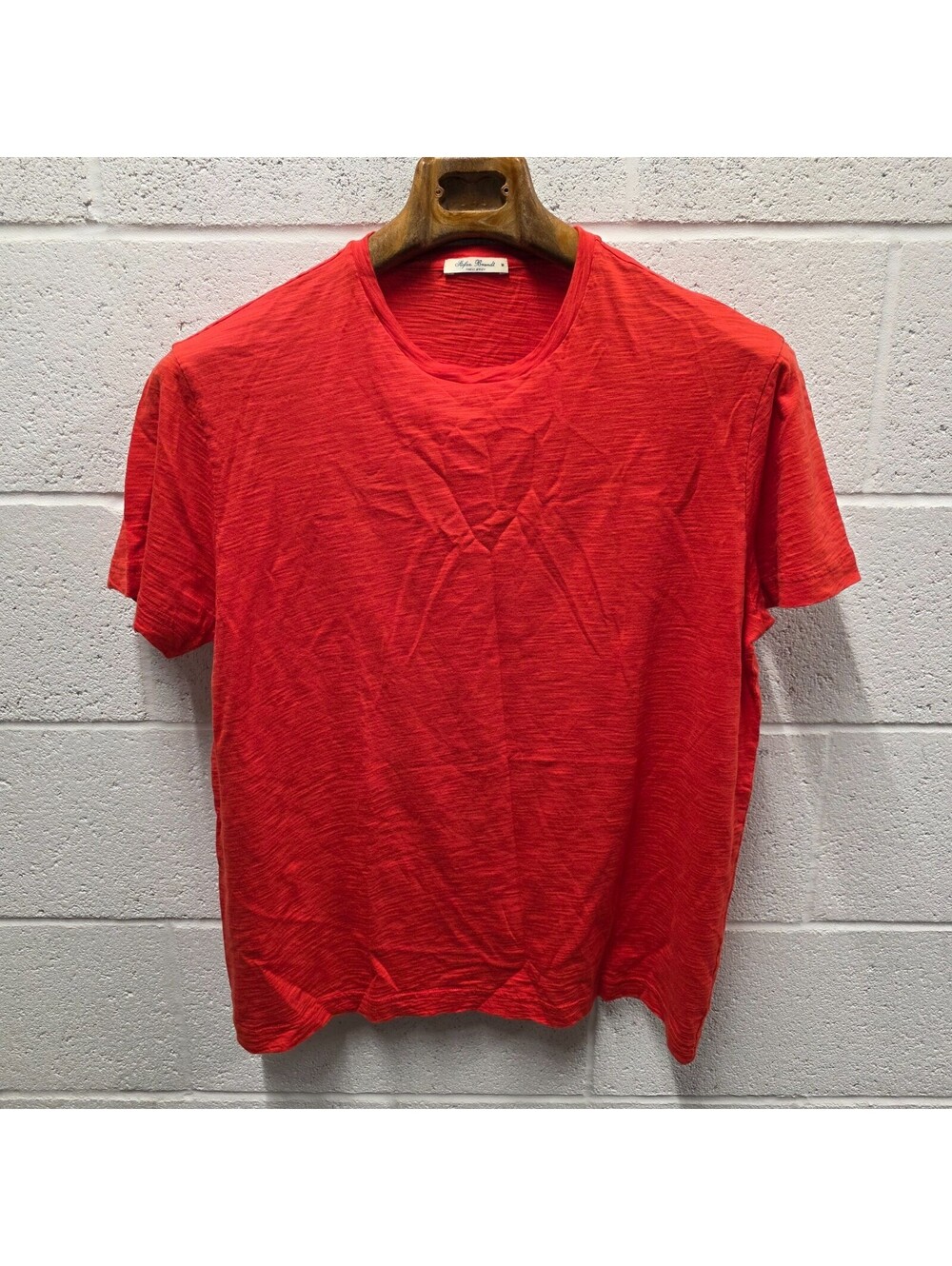 Stefan Brandt Finest Jersey 100% Cotton Orange Short Sleeve Crew Neck T Shirt M